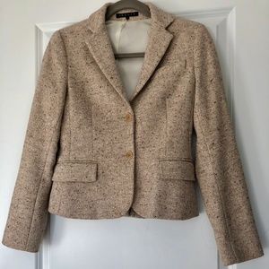 Theory Tweed Tan Suit Blazer